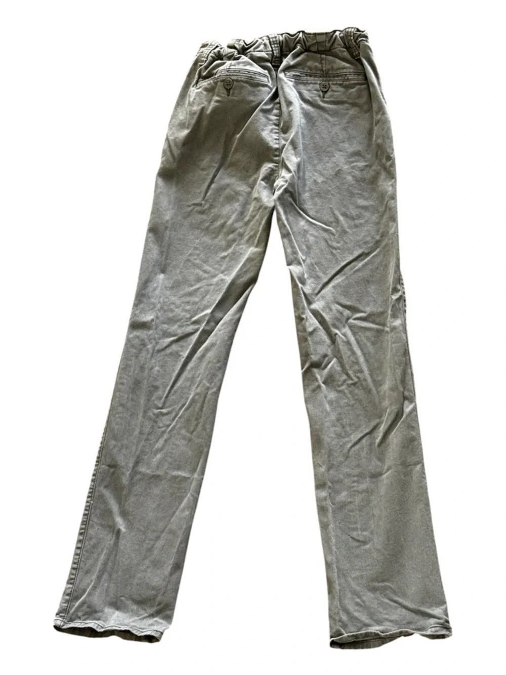 GAP Kids Adjustable Waist Casual Straight-Leg Chino Pants in Light Gray